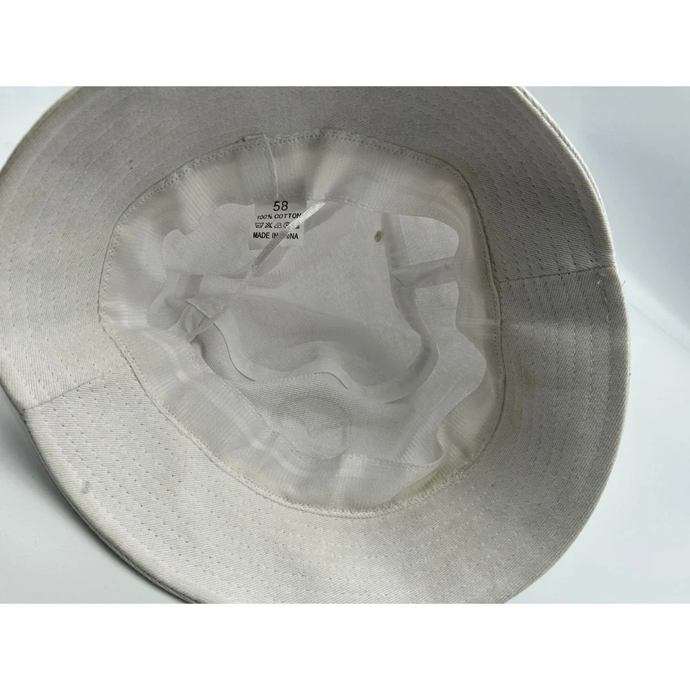 Mazda‎ Logo White Cotton Bucket Hat Embroidered Automotive Sun Cap Size 58